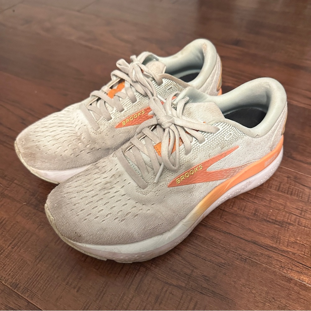 Brooks Women's Ghost 16 Running Shoes - Light Blue and Orange